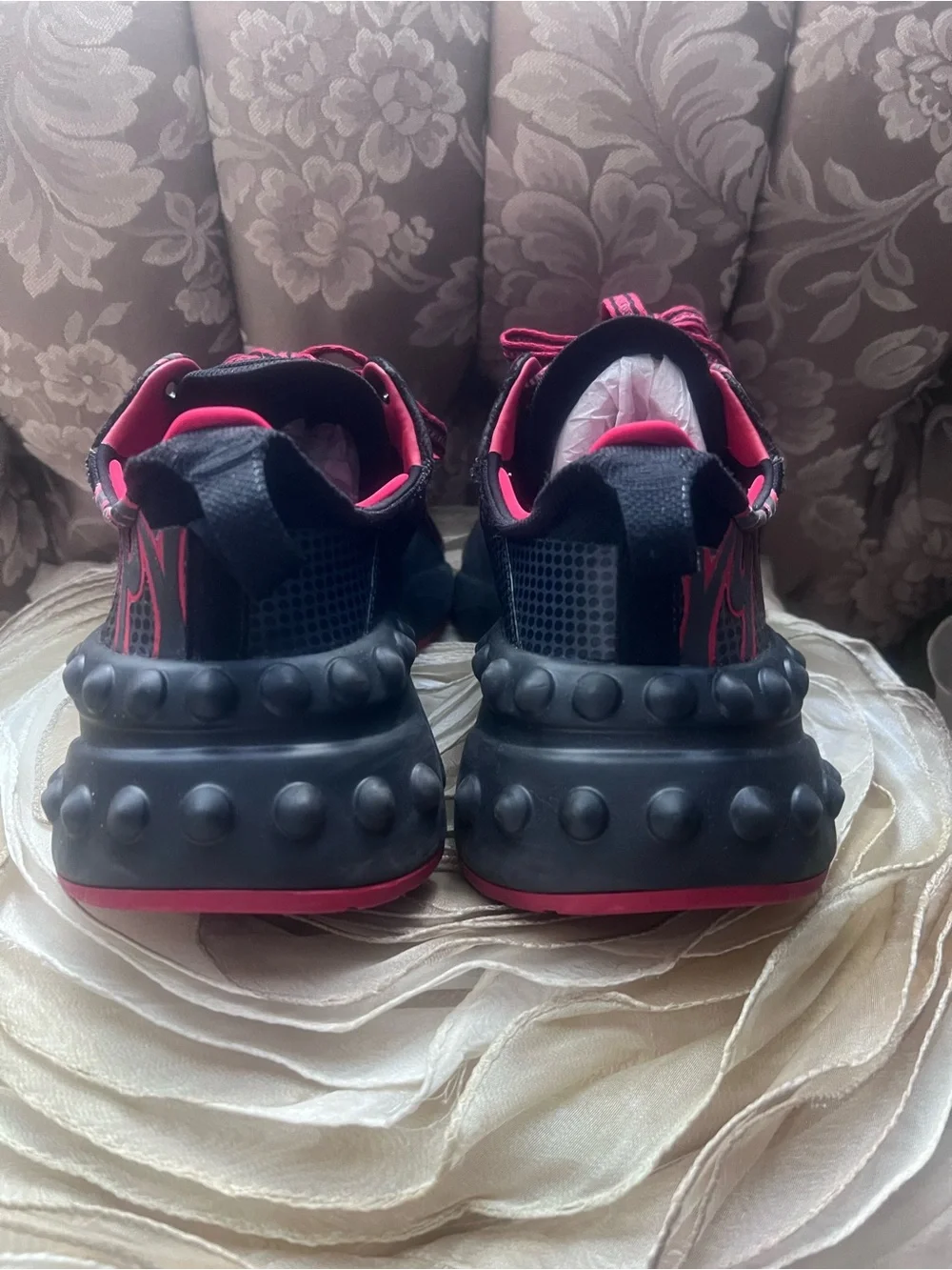 Christian Louboutin Black and Red Men's Sneakers